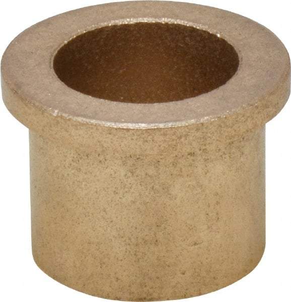 Boston Gear - 7/8" Inside x 1-1/8" Outside Diam, Oil Impregnated Bronze Sleeve Bearing - 1-3/8" Flange Outside Diam, 5/32" Flange Thickness, 1" OAL - Apex Tool & Supply