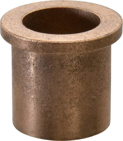 Boston Gear - 7/8" Inside x 1-1/8" Outside Diam, Oil Impregnated Bronze Sleeve Bearing - 1-3/8" Flange Outside Diam, 5/32" Flange Thickness, 1-1/4" OAL - Apex Tool & Supply