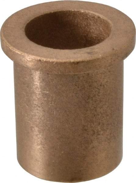 Boston Gear - 7/8" Inside x 1-1/8" Outside Diam, Oil Impregnated Bronze Sleeve Bearing - 1-3/8" Flange Outside Diam, 5/32" Flange Thickness, 1-1/2" OAL - Apex Tool & Supply
