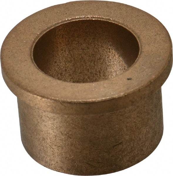 Boston Gear - 1" Inside x 1-3/8" Outside Diam, Oil Impregnated Bronze Sleeve Bearing - 1-5/8" Flange Outside Diam, 3/16" Flange Thickness, 1" OAL - Apex Tool & Supply