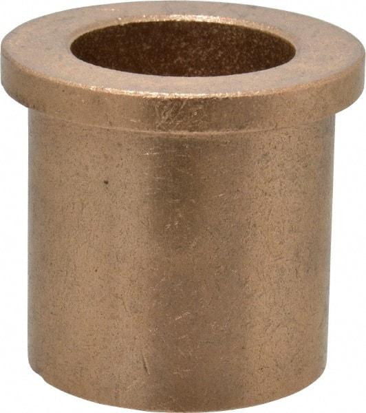 Boston Gear - 1" Inside x 1-3/8" Outside Diam, Oil Impregnated Bronze Sleeve Bearing - 1-5/8" Flange Outside Diam, 3/16" Flange Thickness, 1-1/2" OAL - Apex Tool & Supply