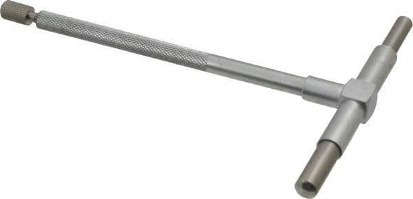 Value Collection - 2-1/8 to 3-1/2 Inch, 5.85 Inch Overall Length, Telescoping Gage - 5 Inch Long Handle, Hardened Tool Steel, Satin Chrome Finish - Apex Tool & Supply