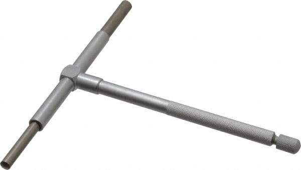 Value Collection - 3-1/2 to 6 Inch, 5.85 Inch Overall Length, Telescoping Gage - 5 Inch Long Handle, Hardened Tool Steel, Satin Chrome Finish - Apex Tool & Supply