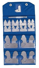 Value Collection - 33 Piece, 1/64 to 1 Inch Radius, Radius Gage Set - Satin Chrome Coated - Apex Tool & Supply