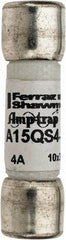 Ferraz Shawmut - 150 VAC/VDC, 4 Amp, Fast-Acting Semiconductor/High Speed Fuse - Clip Mount, 1-1/2" OAL, 100 at AC, 50 at DC kA Rating, 13/32" Diam - Apex Tool & Supply