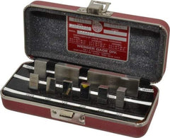 Starrett - 9 Piece, 1/16 to 2", Grade 0, Steel Gage Block Set - Rectangular - Apex Tool & Supply