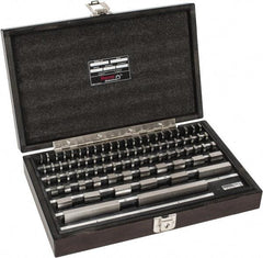 Starrett - 81 Piece, 0.05 to 4", Grade 0, Steel Gage Block Set - Rectangular - Apex Tool & Supply