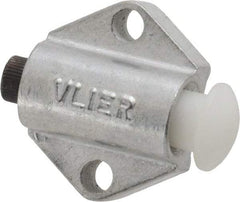 Vlier - 7/8" Base Width, 1/8" Stroke Len, 3/8" Stop Head OD, 21/32" Btw Mt Hole Ctrs, 19/32" Btw Mt Hole & Edge, Round Spring Locating Stop - 11/16" Body Len x 7/8" Body Width, 7/32" Base Thickness, 5.13 Lb Init, 10 Lb Mid, 14.9 Lb Final End Force - Apex Tool & Supply