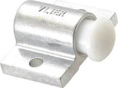 Vlier - 2" Base Width, 1/4" Stroke Len, 13/16" Stop Head OD, 1-1/2" Btw Mt Hole Ctrs, 1-7/32" Btw Mt Hole & Edge, Round Spring Locating Stop - 1-3/8" Body Len x 2" Body Width, 7/16" Base Thickness, 14.4 Lb Init, 32 Lb Mid, 45.4 Lb Final End Force - Apex Tool & Supply