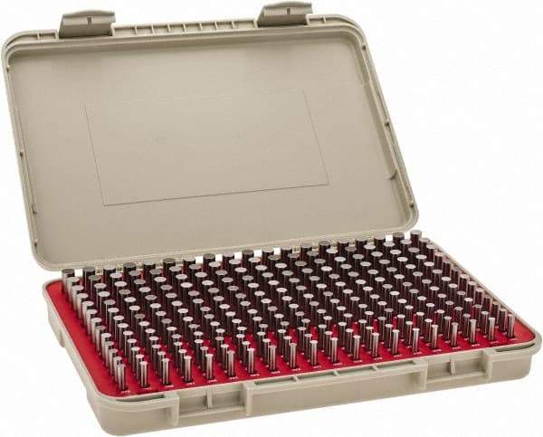 Vermont Gage - 250 Piece, 0.251-0.5 Inch Diameter Plug and Pin Gage Set - Minus 0.0002 Inch Tolerance, Class ZZ - Apex Tool & Supply