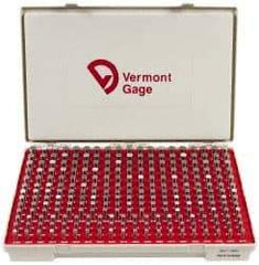 Vermont Gage - 250 Piece, 0.2515-0.5005 Inch Diameter Plug and Pin Gage Set - Minus 0.0002 Inch Tolerance, Class ZZ - Apex Tool & Supply