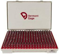 Vermont Gage - 250 Piece, 0.2515-0.5005 Inch Diameter Plug and Pin Gage Set - Plus 0.0002 Inch Tolerance, Class ZZ - Apex Tool & Supply