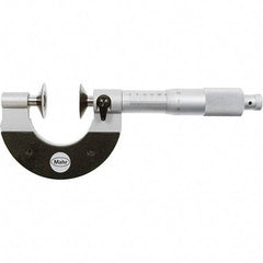 Mahr - 0 to 20mm, 0.01mm Graduation, Ratchet Stop Thimble, Mechanical Disc Micrometer - 4 micro m Accuracy, 25mm Disc, Steel - Apex Tool & Supply