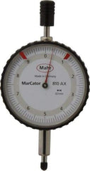 Mahr - 10mm Range, 0-10 Dial Reading, 0.1mm Graduation Dial Drop Indicator - 50mm Dial - Apex Tool & Supply