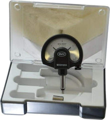 Mahr - 0.0001 Inch Graduation, Accuracy Up to 0.0001 Inch, 0.002 Inch Max Measurement, Dial Comparator Gage - 1 N Force, 0.11 Inch Overtravel, White - Apex Tool & Supply