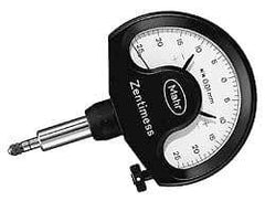 Mahr - 0.01mm Graduation, Accuracy Up to 7 m, 0.25mm Max Measurement, Dial Comparator Gage - 1 N Force, 2.5mm Overtravel, White - Apex Tool & Supply
