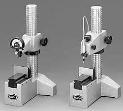 Mahr - Cast Iron (Base), T-Shaped Base, Comparator Gage Stand - 9-1/2" High, 5-1/2" Base Length x 6" Base Width x 4" Base Height, Includes Holder - Apex Tool & Supply