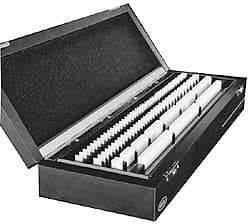 Mahr - 111 Piece, 0.5 to 100mm, Grade 2, Ceramic Gage Block Set - Rectangular - Apex Tool & Supply