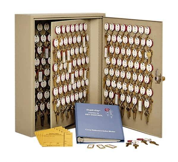 MMF - 180 Keys, Tan Two Tag Key Cabinet - 16-1/2" Wide x 16-1/2" Deep x 20-1/2" High - Apex Tool & Supply