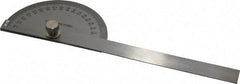 Value Collection - 6 Inch Long Blade, 180° Max Measurement, 1° Dial Graduation, Half Round Head Protractor - 0 to 180 Dial Range - Apex Tool & Supply