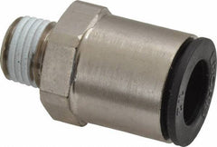 Legris - 1/2" Outside Diam, 1/4 NPT, Nickel Plated Brass Push-to-Connect Tube Male Connector - 290 Max psi - Apex Tool & Supply