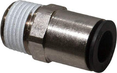 Legris - 1/2" Outside Diam, 1/2 NPT, Nickel Plated Brass Push-to-Connect Tube Male Connector - 290 Max psi - Apex Tool & Supply