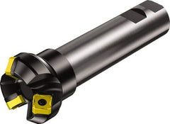 Sandvik Coromant - 1-1/2" Cut Diam, 0.2362" Max Depth of Cut, 45° Indexable Chamfer & Angle Face Mill - 4 Inserts, 345R-13T5 Insert, Right Hand Cut, Through Coolant, Series CoroMill 345 - Apex Tool & Supply