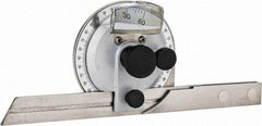 Value Collection - 6, 12 Inch Long Blade, 360° Max Measurement, Bevel Protractor - Accuracy up to 5 Min, 5 Min Dial Graduation - Apex Tool & Supply