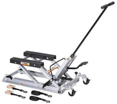 OTC - 1,500 Lb Motorcycle Lift - 4 Locking Positions, 3-1/2 to 16-3/4" High, 17-1/4" Skid Length x 3-1/8 Skid Width - Apex Tool & Supply