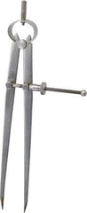 Value Collection - 8 Inch Leg, Spring Joint, Steel, Polished, Divider - 8 Inch Max Measurement, 200mm Max Measurement, Flat Leg with Quick Nut Adjustment - Apex Tool & Supply