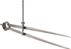 Value Collection - 12 Inch Leg, Spring Joint, Steel, Polished, Divider - 12 Inch Max Measurement, 300mm Max Measurement, Flat Leg with Quick Nut Adjustment - Apex Tool & Supply