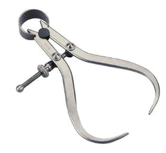 Value Collection - 6 Inch Leg, Spring Joint, Steel, Polished, Outside Caliper - 6 Inch Max Measurement, 150mm Max Measurement, Flat Leg with Quick Nut Adjustment - Apex Tool & Supply