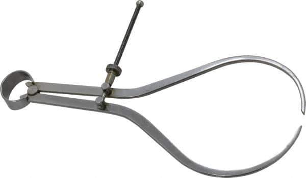 Value Collection - 10 Inch Leg, Spring Joint, Steel, Polished, Outside Caliper - 10 Inch Max Measurement, 250mm Max Measurement, Flat Leg with Quick Nut Adjustment - Apex Tool & Supply