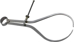 Value Collection - 10 Inch Leg, Spring Joint, Steel, Polished, Outside Caliper - 10 Inch Max Measurement, 250mm Max Measurement, Flat Leg with Quick Nut Adjustment - Apex Tool & Supply