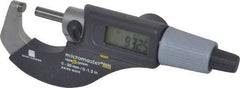 TESA Brown & Sharpe - 0 to 1.2" Range, 0.0001" Resolution, Standard Throat, Electronic Outside Micrometer - 0.0002" Accuracy, Friction Thimble, Carbide Tipped Face, CR2030 Battery, Includes Plastic Case - Apex Tool & Supply