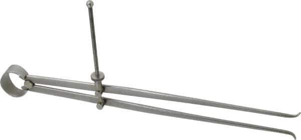Value Collection - 12 Inch Leg, Spring Joint, Steel, Polished, Inside Caliper - 12 Inch Max Measurement, 300mm Max Measurement, Flat Leg with Quick Nut Adjustment - Apex Tool & Supply