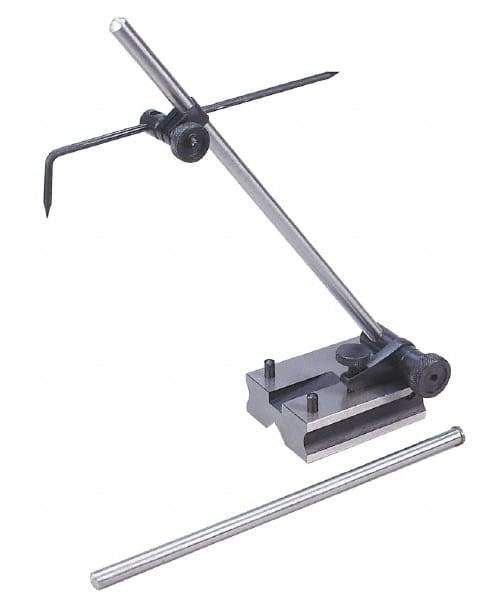 Value Collection - 2 Spindle, 9 and 12 Inch Spindle Length, Surface Gage - 3-1/8 Inch Long x 2-1/2 Inch Wide Base, 1 Inch Overall Height - Apex Tool & Supply