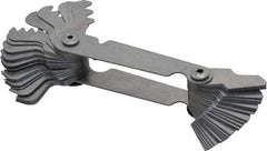 Value Collection - 51 Leaf, 4 to 84 TPI Range, Screw Pitch Gage - 60° Thread Angle - Apex Tool & Supply