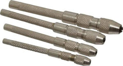General - 4 Piece 0.187" Pin Vise Set - Comes in Vinyl Pouch - Apex Tool & Supply
