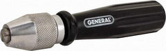 General - 6-7/8" Long, 1/4" Capacity, Pin Vise - 1" Body Diam 0.04" Min Capacity - Apex Tool & Supply