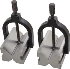 Value Collection - 17.46 to 1-1/2" Capacity, 90° Angle, Tool Steel V-Block - 2-3/4" Long x 1-3/4" Wide x 1-7/16" High, Sold as 2 Block Set - Apex Tool & Supply