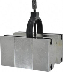 Value Collection - 31.75 to 2-1/8" Capacity, 90° Angle, Tool Steel V-Block - 4-7/8" Long x 3-1/2" Wide x 2-3/4" High, Sold as Matched Pair - Apex Tool & Supply