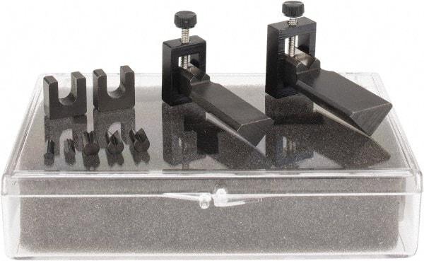 SPI - 0.03 to 9/32" Capacity, 90° Angle, V-Block - Includes 2 Super Wee Blocks, 5 Upper Prisms, Bridges, Fitted Case, Sold as 2 Block Set - Apex Tool & Supply