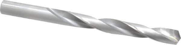 Made in USA - 31/64" 135° Carbide-Tipped Jobber Drill - Bright Finish, Right Hand Cut, Spiral Flute, Straight Shank, 5-7/8" OAL, Split Point - Apex Tool & Supply