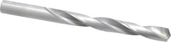 Made in USA - 31/64" 135° Carbide-Tipped Jobber Drill - Bright Finish, Right Hand Cut, Spiral Flute, Straight Shank, 5-7/8" OAL, Split Point - Apex Tool & Supply