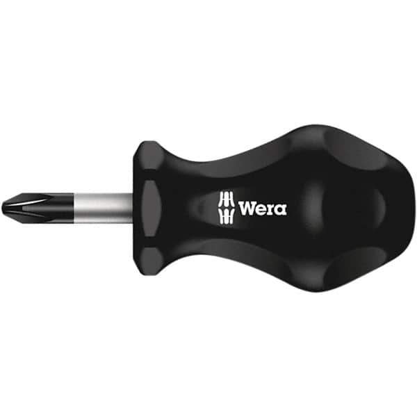 Wera - #2 Point, 1" Blade Length Posidrive Screwdriver - 79mm OAL - Apex Tool & Supply