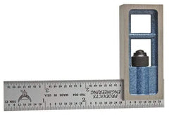 PEC Tools - 4 Inch Long, 4R Double Square - 1/64, 1/32, 1/16 and 1/8 Inch Graduation, Hardened Steel - Apex Tool & Supply