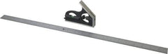 TESA Brown & Sharpe - 2 Piece, 24" Combination Square Set - 1/16, 1/32, 1/64 & 1/8" (4R) Graduation, Hardened Steel Blade, Hardened Steel Square Head - Apex Tool & Supply