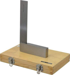 Value Collection - 7-7/8" Blade Length, 5" Base Length Steel Square - 0.0004" Accuracy, Beveled Edge - Apex Tool & Supply