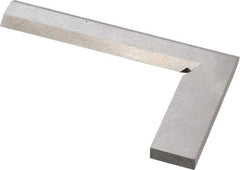 Value Collection - 3-1/8" Blade Length, 2" Base Length Steel Square - 0.0011" Accuracy, Beveled Edge - Apex Tool & Supply